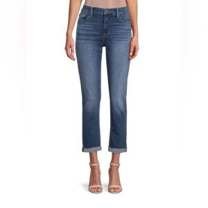 Hudson Natalie Mid-Rise Slim Boyfriend Crop Jeans Womens